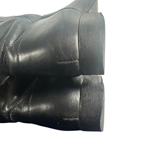 Frye Melissa Button Black Leather Riding Pull-On Boots Size 7 – Minor Wear - Picture 10 of 13